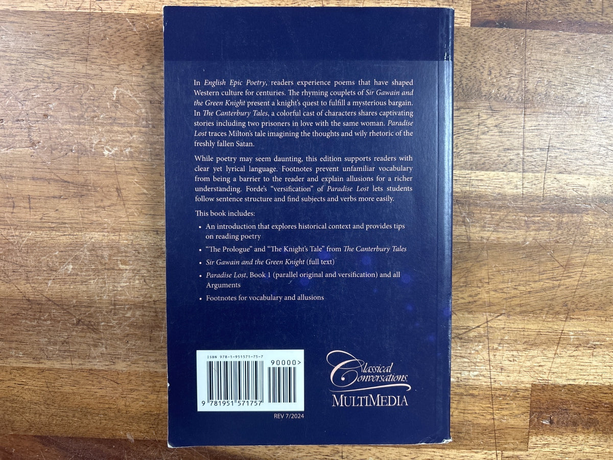 English Epic Poetry: Sir Gawain, Canterbury Tales, Milton