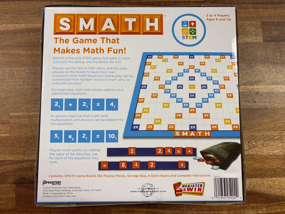 Smath Board Game - the Game That Makes Math Fun by Pressman — photo 2 of 2