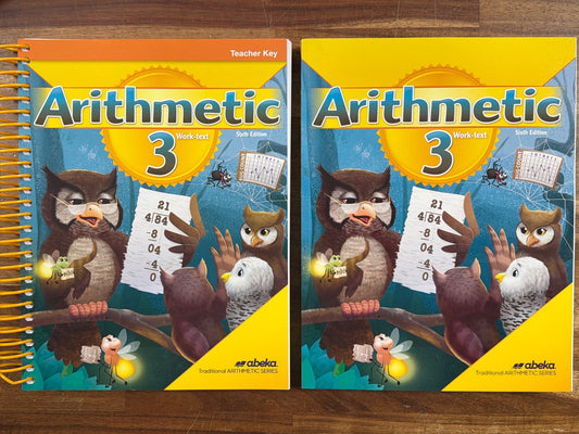 Abeka Arithmetic 3 Set: Work-Text, Teacher Key, Tests