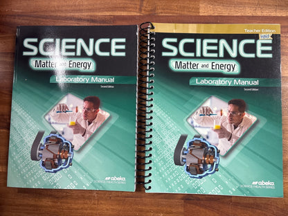 Abeka Science Matter and Energy 2nd Ed Complete Set