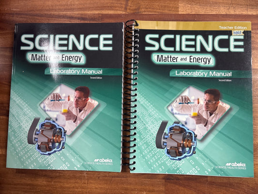 Abeka Science Matter and Energy 2nd Ed Complete Set