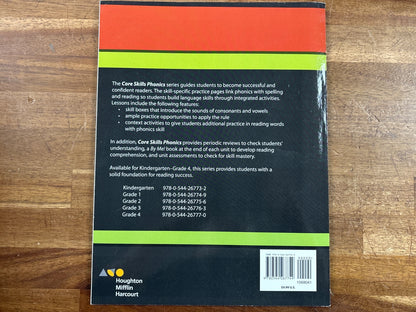 Houghton Mifflin Harcourt Core Skills Phonics Grade 1