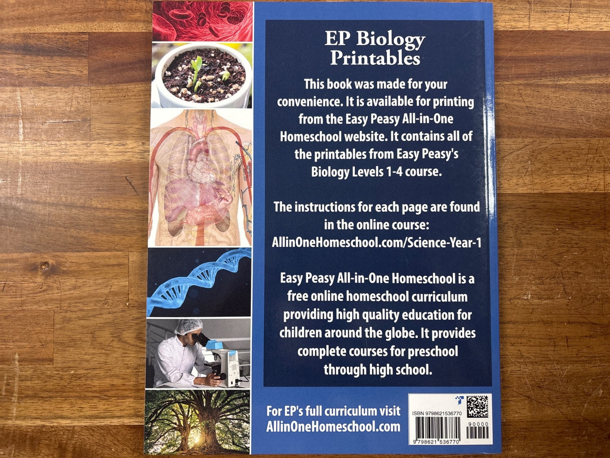EP Biology Printables Levels 1-4 - Easy Peasy Homeschool