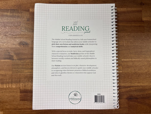 #NotConsumed Reading Journal Grades 6-8 Homeschool — photo 2 of 2