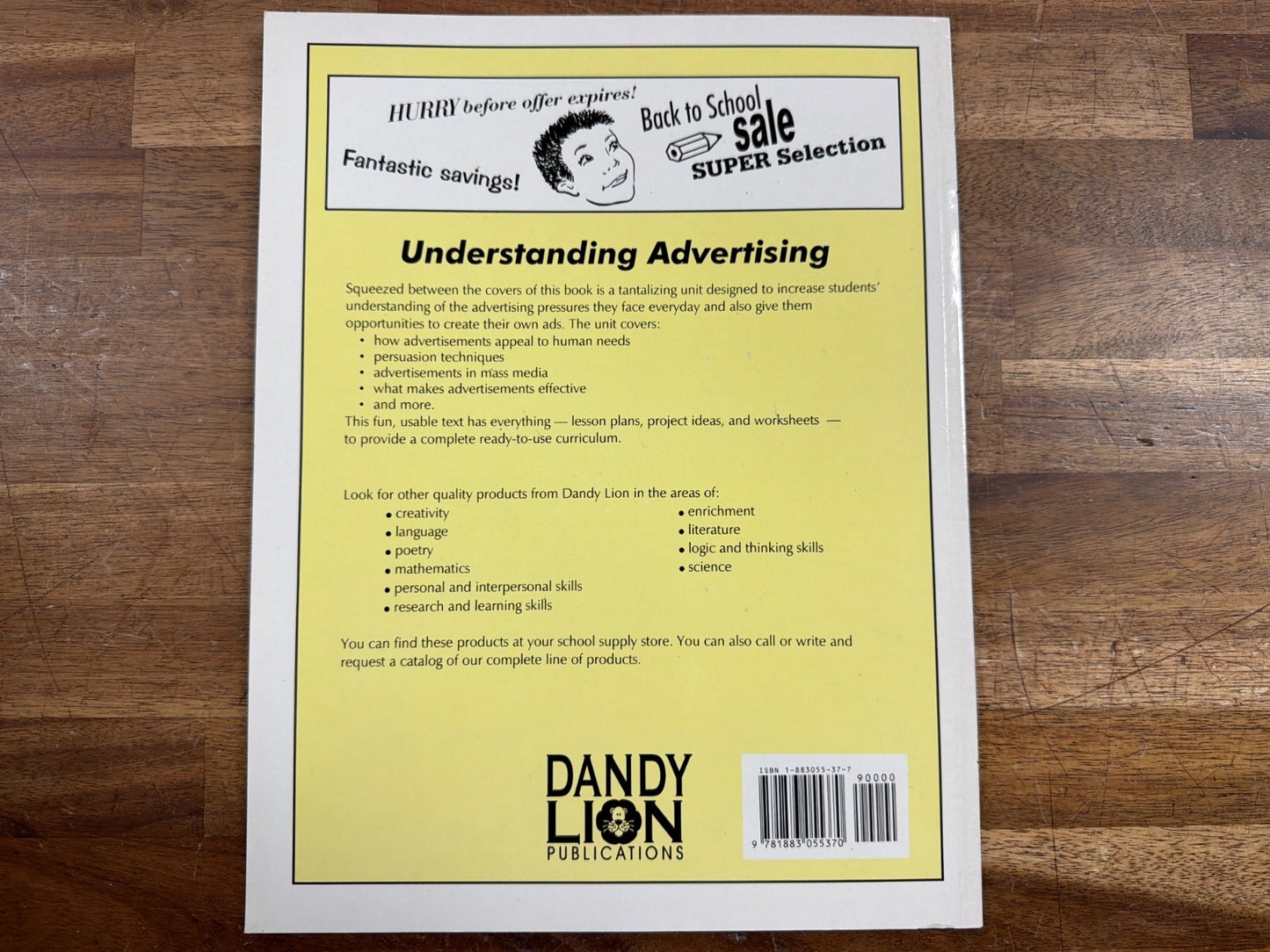 Understanding Advertising Grades 4-6 Dandy Lion Publications