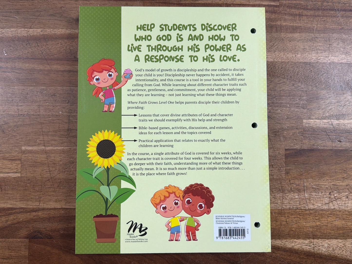 MasterBooks Where Faith Grows Level One Curriculum