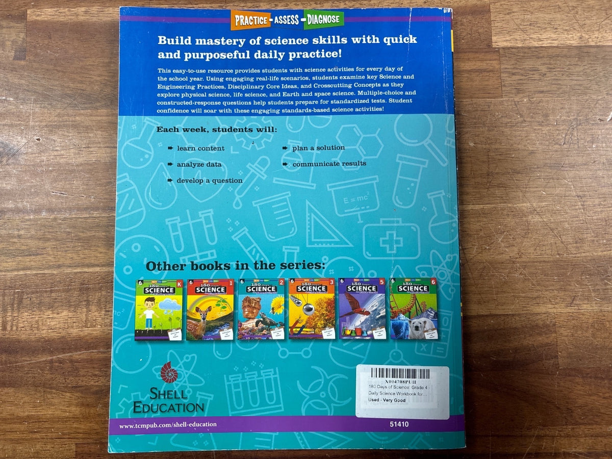 180 Days of Science Grade 4 Shell Education Workbook