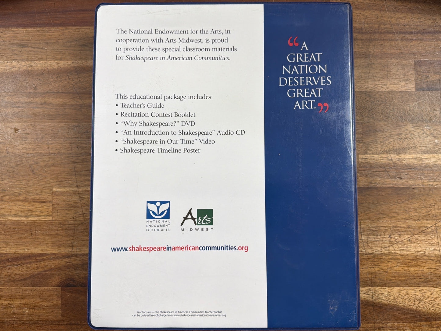NEA Shakespeare in American Communities Teacher Toolkit Set