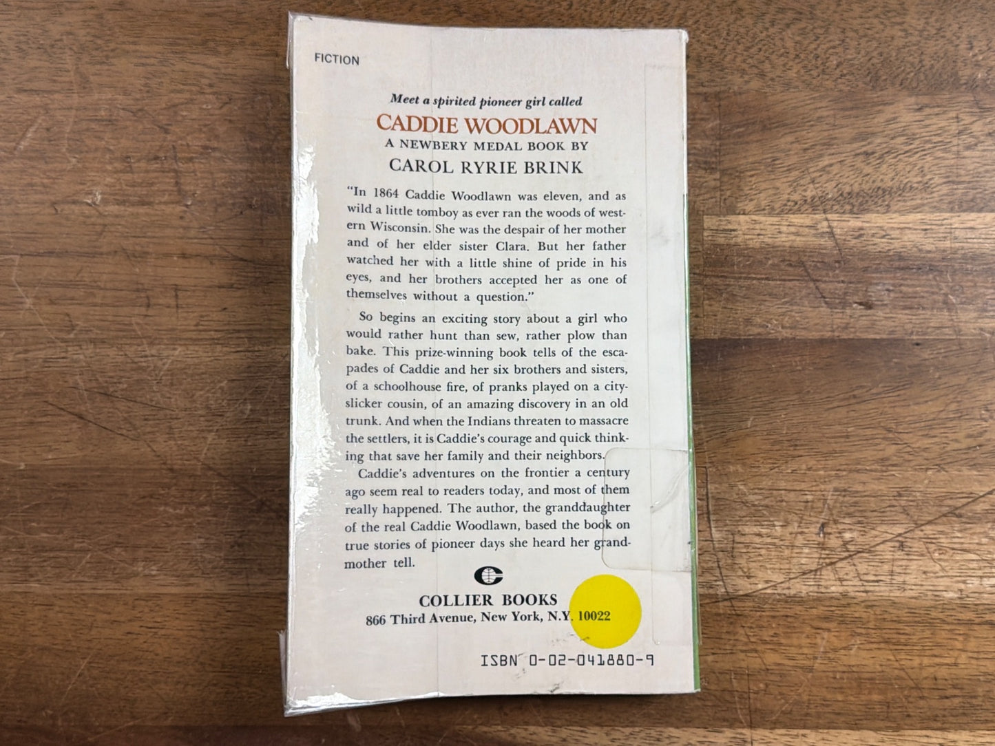 Caddie Woodlawn by Carol Ryrie Brink Newbery Medal Book