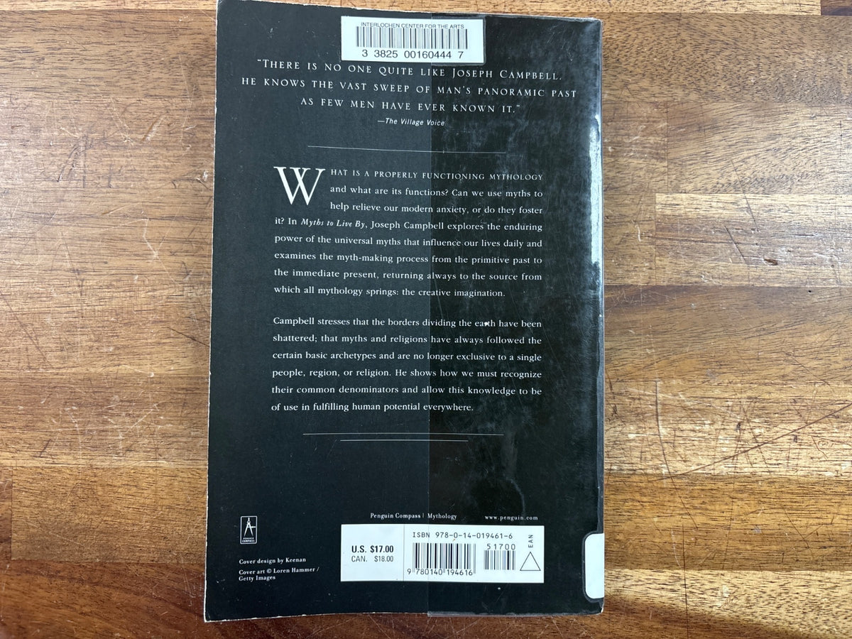 Myths to Live by by Joseph Campbell - Penguin Compass Ed. — photo 2 of 2