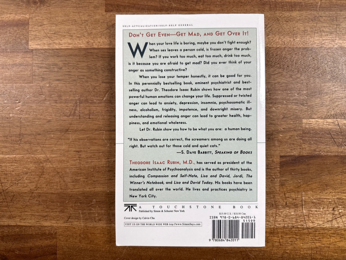 The Angry Book by Theodore Isaac Rubin, M.D. - Touchstone