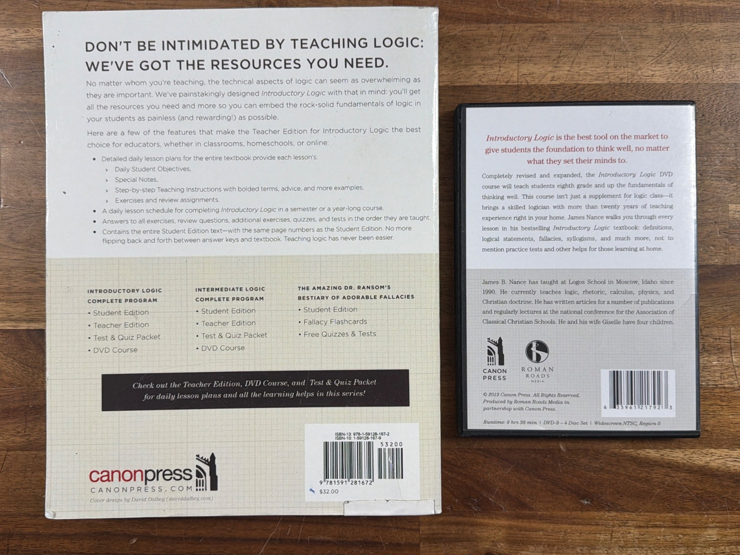 Introductory Logic Teacher Edition & DVD Set Canon Press