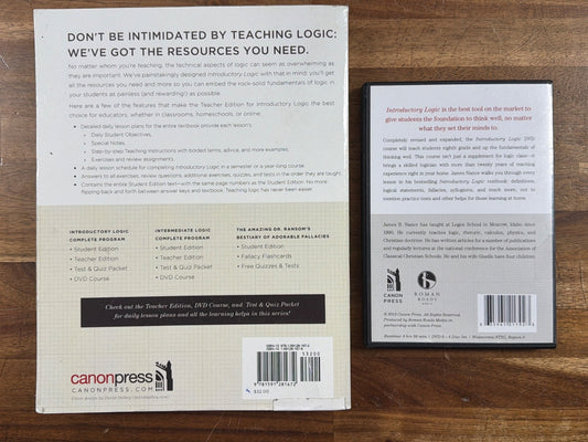 Introductory Logic Teacher Edition & DVD Set Canon Press