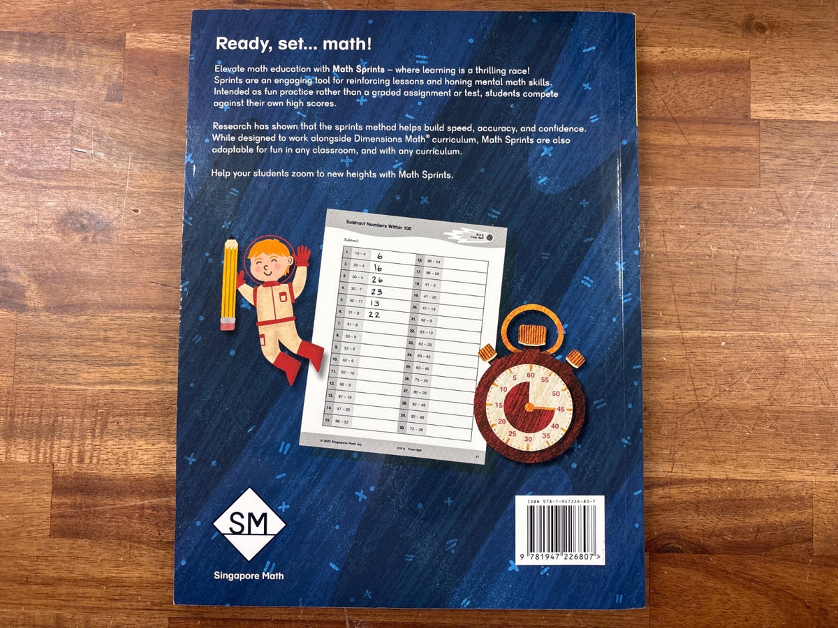 Singapore Math Sprints 3 Grade 3 Math Practice Book — photo 2 of 2