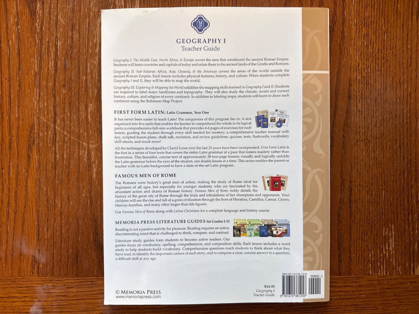 Memoria Press Geography I Middle East, N. Africa Teacher Guide