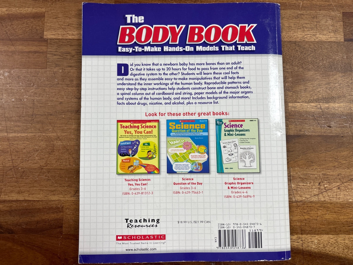 The Body Book: Easy-to-Make Hands-on Models, Grades 3-6