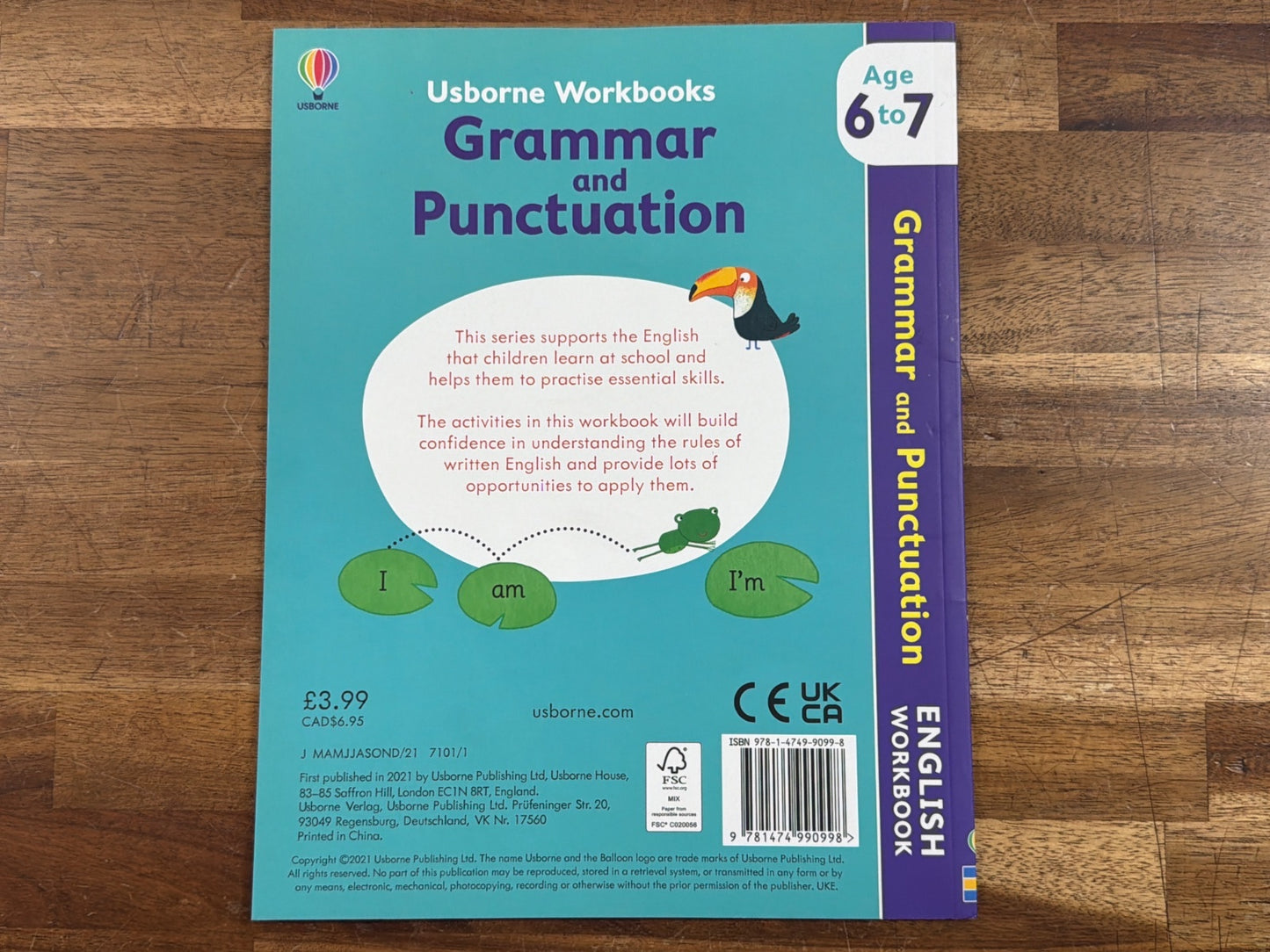 Usborne Workbooks Grammar and Punctuation Age 6-7