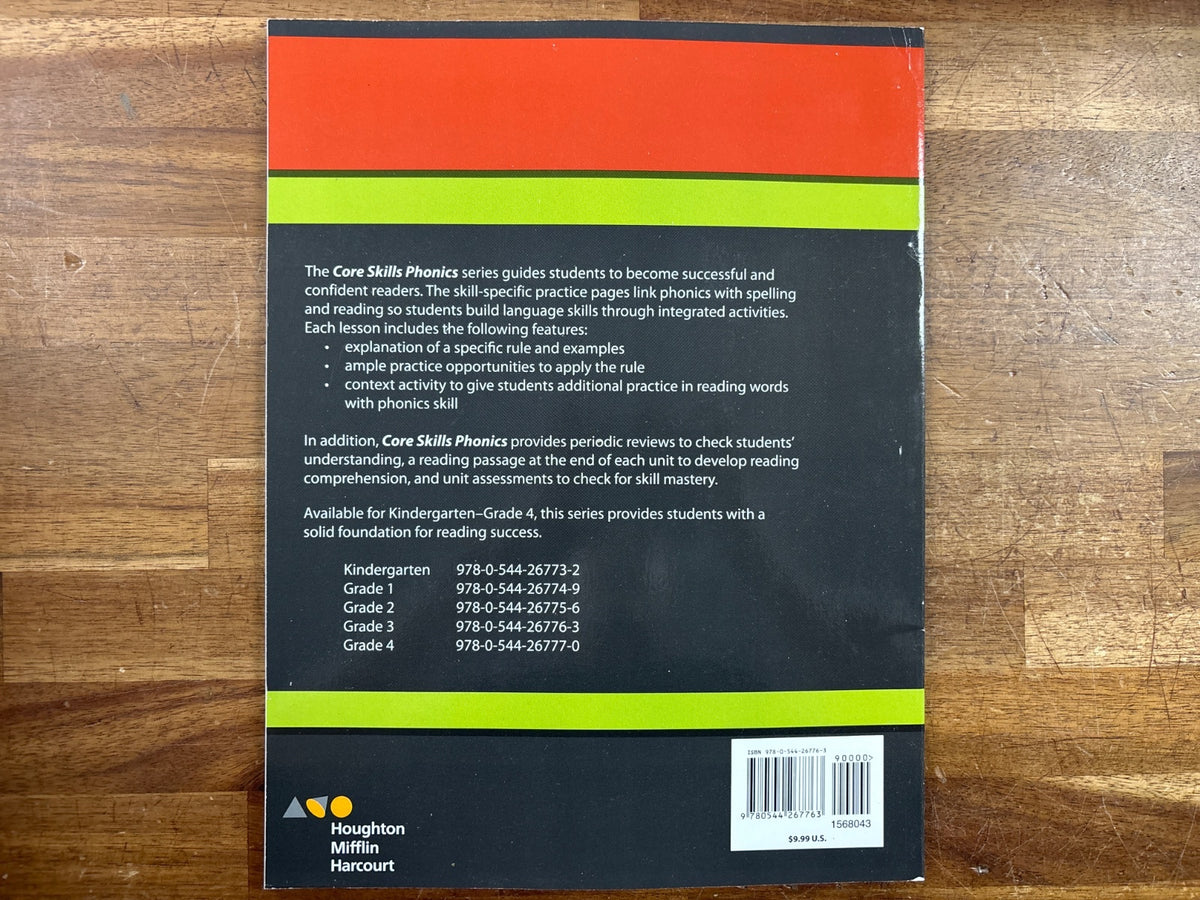 Houghton Mifflin Harcourt Core Skills Phonics Grade 3