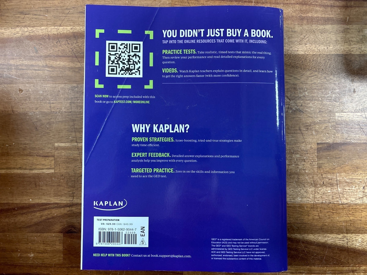 Kaplan GED Test Prep Plus 2024-2025 with Practice Tests