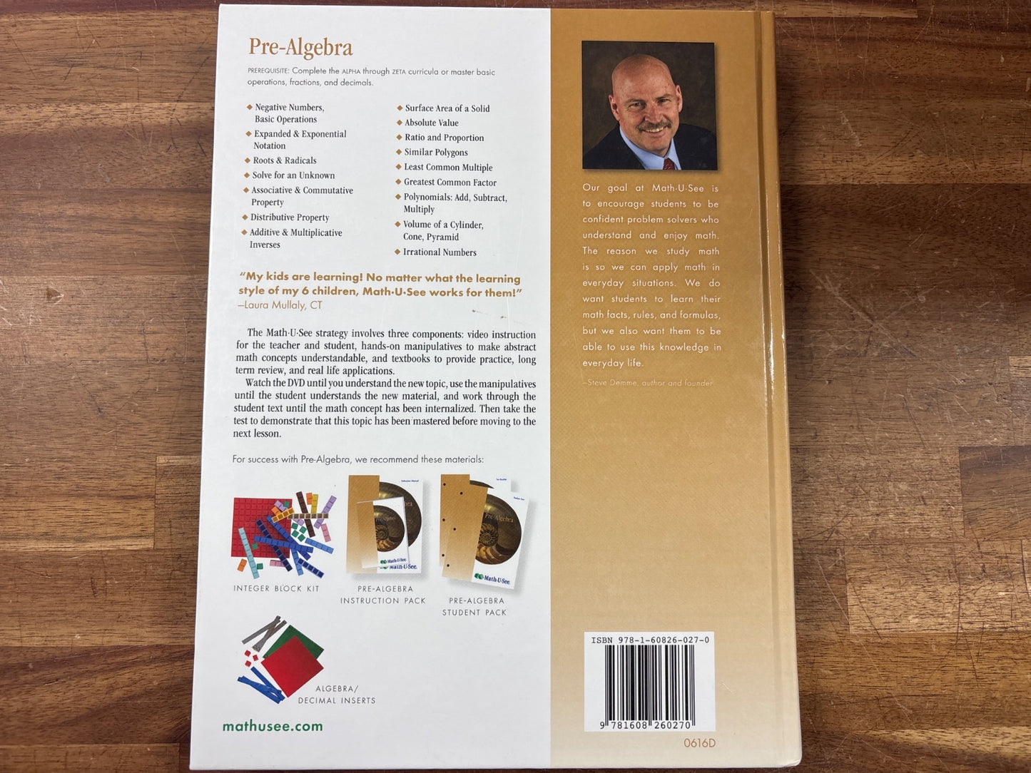 Math-U-See Pre-Algebra Student Text & Instruction DVD