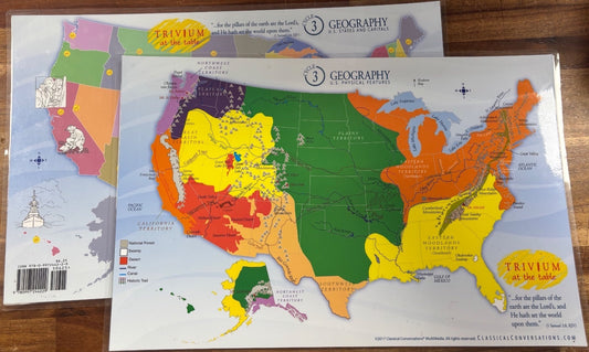 Classical Conversations Cycle 3 Geography US Maps Set