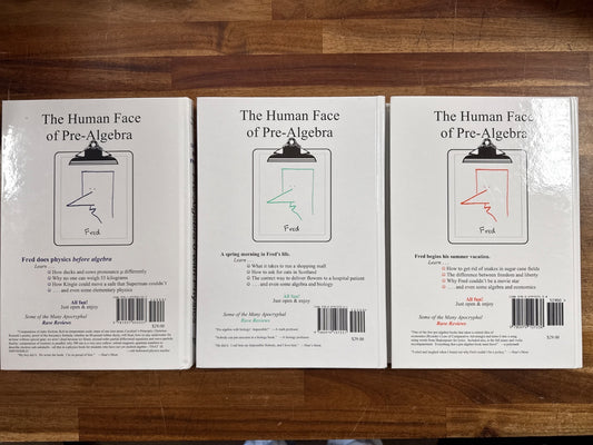 Life of Fred Pre-Algebra 0,1,2 Set Physics Biology Economics