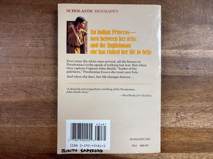 Pocahontas and the Strangers - Scholastic Biography by Bulla — photo 2 of 2