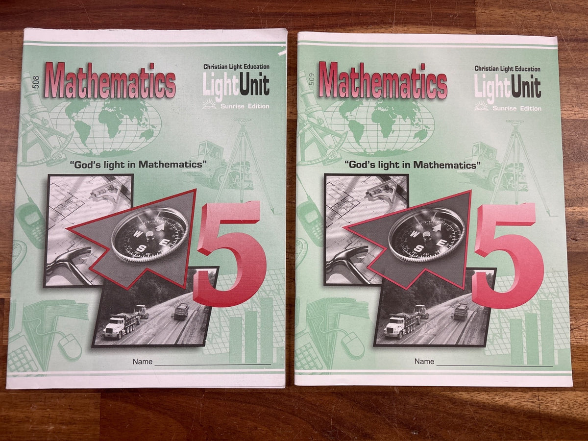 Christian Light Education Math 5 LightUnits 508-510 Set — photo 2 of 5