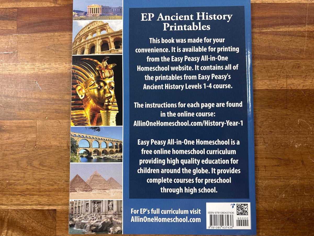 EP Ancient History Printables Levels 1-4 Easy Peasy