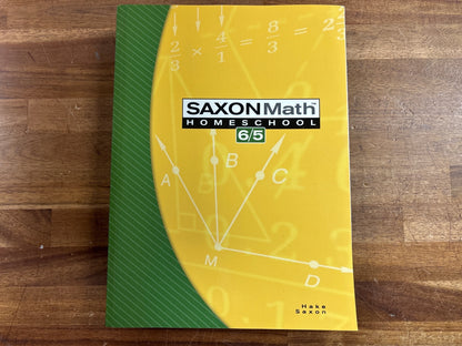 Saxon Math 6/5 Homeschool Text, Tests & Solutions Set