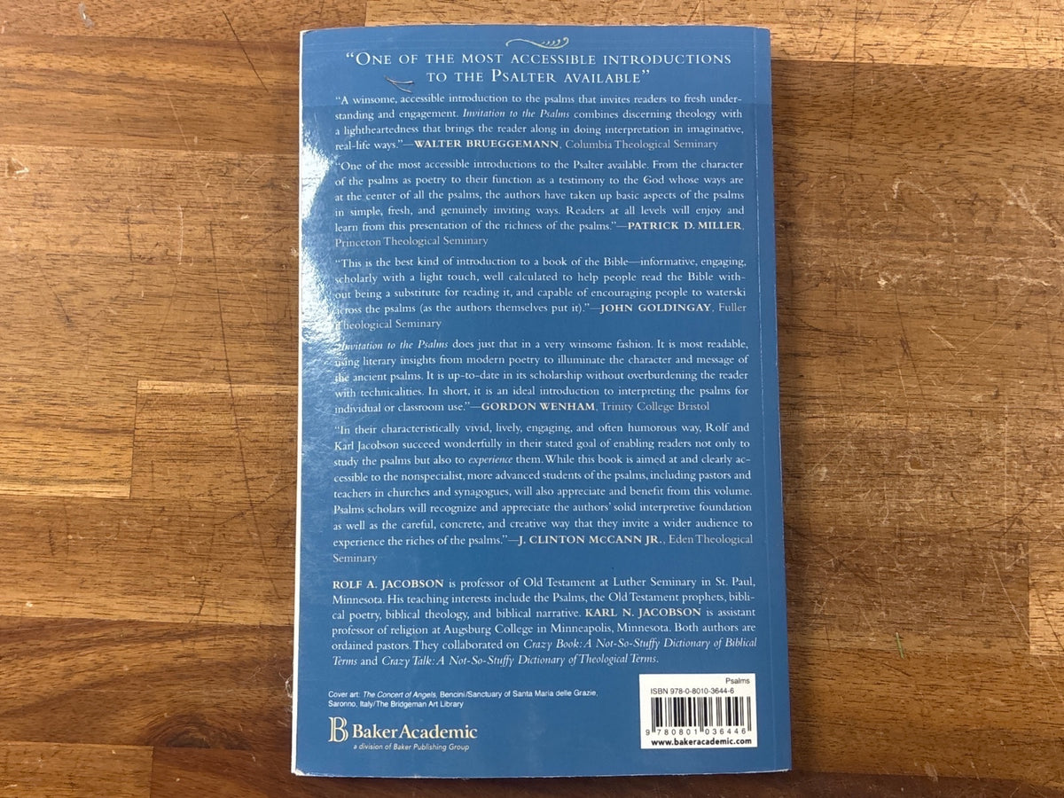 Invitation to the Psalms: a Reader's Guide by Jacobson