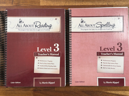 All About Reading & Spelling Level 3 Teacher Manuals Set
