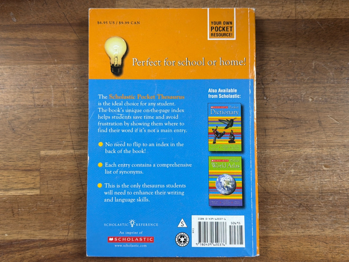 Scholastic Pocket Thesaurus for Students