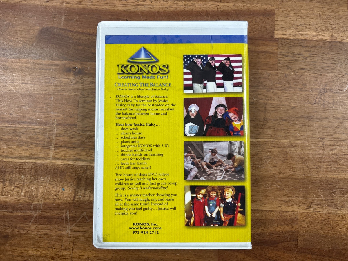 Konos Creating the Balance: How to Home School DVD