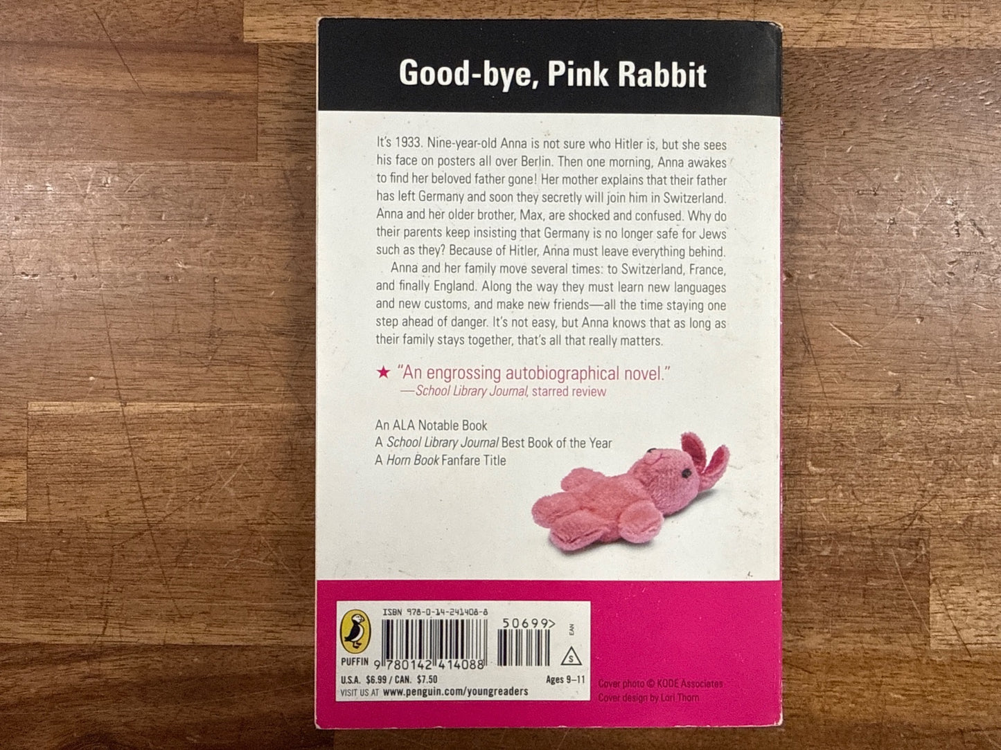 When Hitler Stole Pink Rabbit by Judith Kerr - Puffin