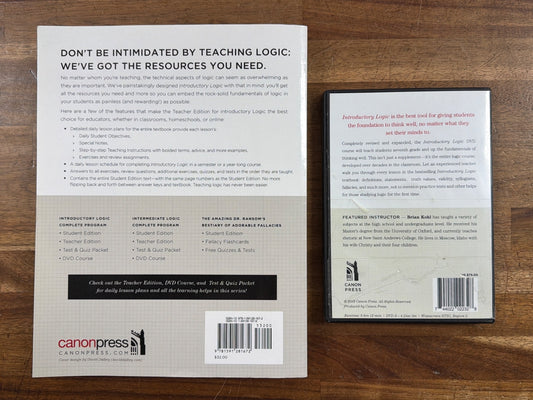 Canon Press Introductory Logic Teacher Edition & DVD Set