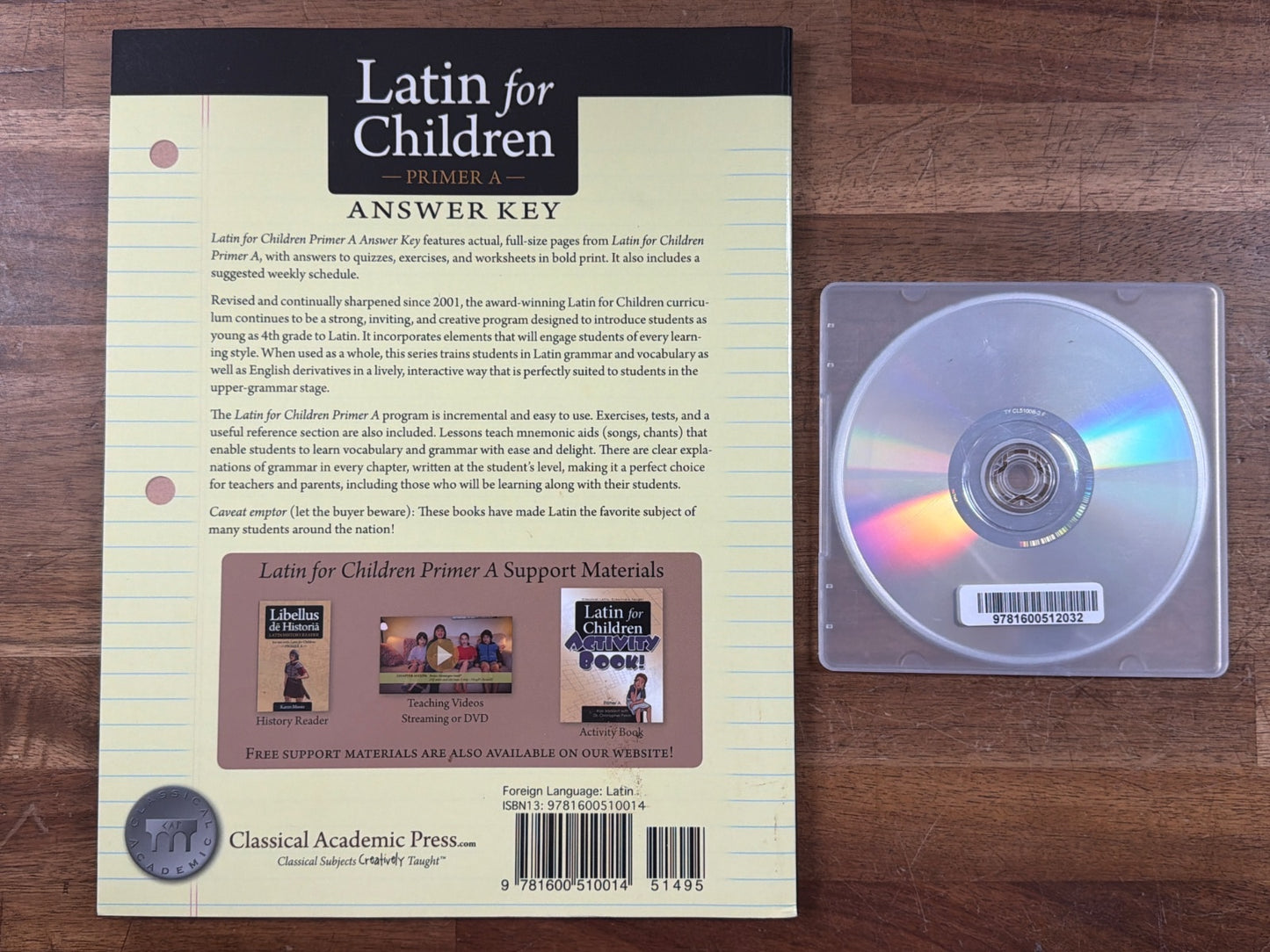 Latin for Children Primer a Answer Key & Pronunciation CD