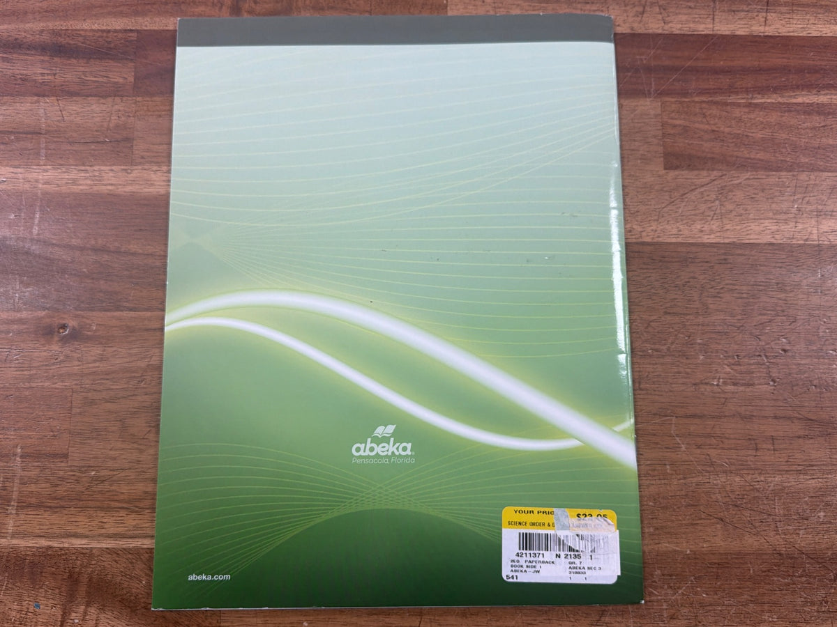 Abeka Science Order & Design Answer Key Grade 7 2nd Ed