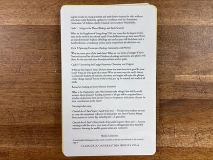 Classical Conversations Science Cards Cycle 2 Spinning Harmonies