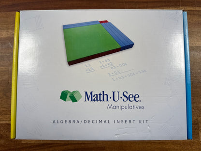 Math-U-See Algebra/Decimal Insert Kit Manipulatives