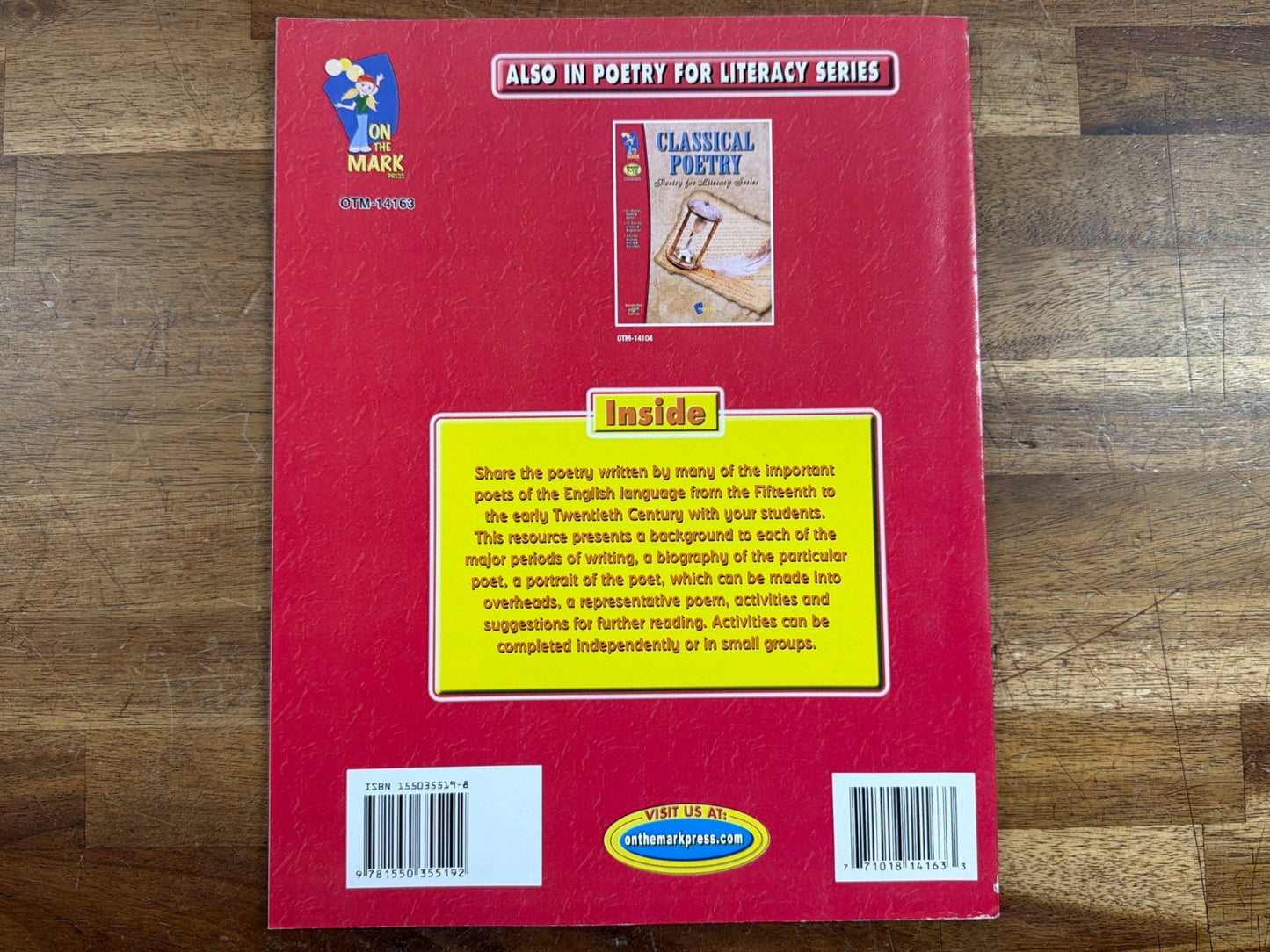 Traditional Poetry Grades 7-10 Poetry for Literacy Series