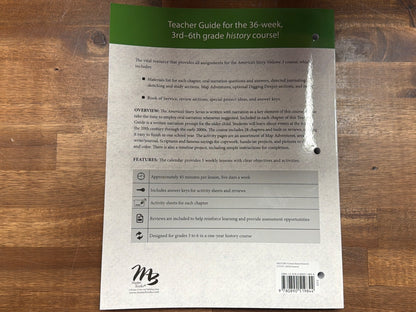 America's Story 3 Teacher Guide MasterBooks 3rd-6th Grade
