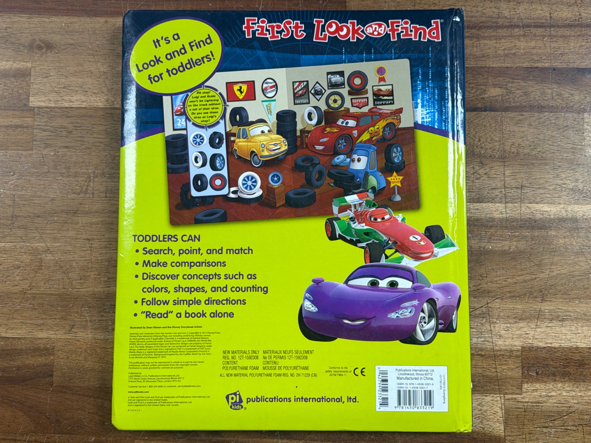 Disney Pixar Cars First Look and Find Toddler Book