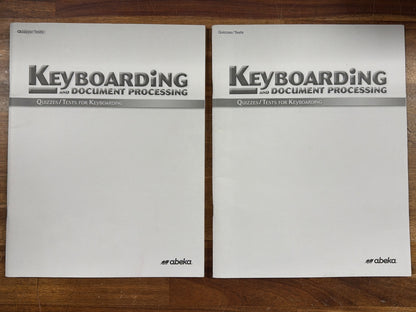 Abeka Keyboarding and Document Processing Quizzes/Tests Key
