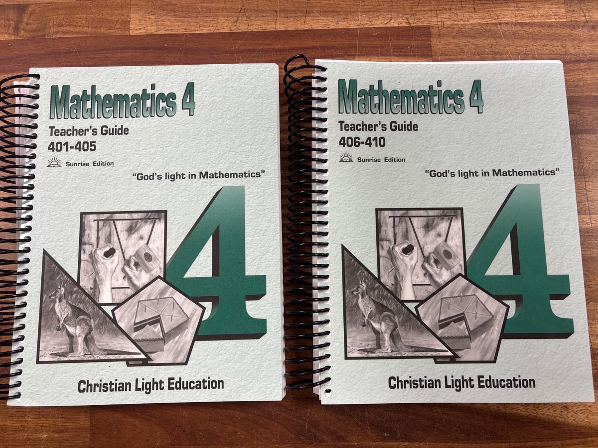 Christian Light Math 4 Teacher Guides & LightUnits 401-410 Set — photo 2 of 8