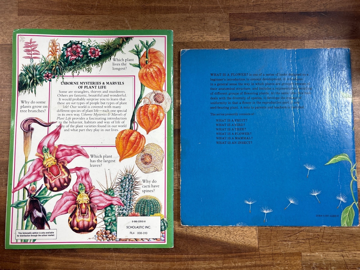 Usborne Plant Life & What Is a Flower? Science Book Set
