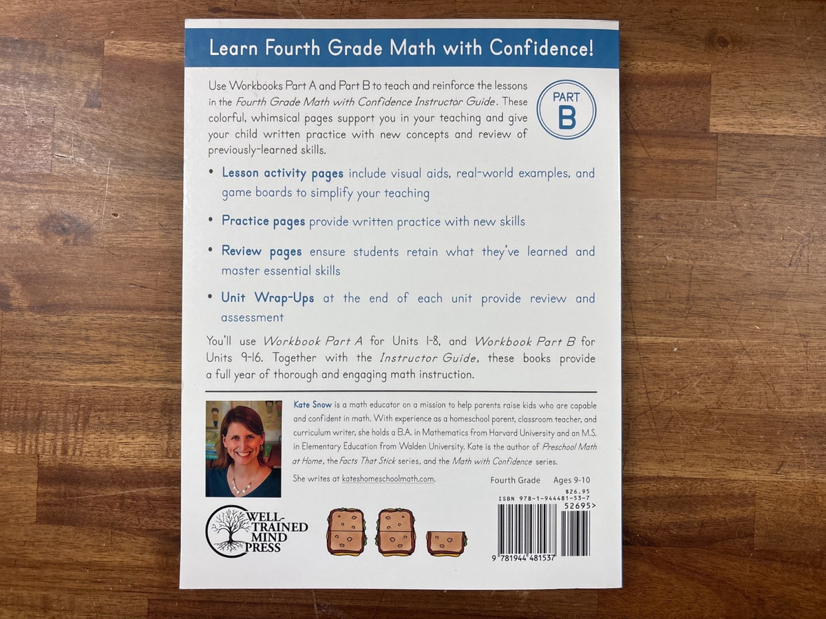 Math with Confidence Fourth Grade Part B Student Workbook — photo 2 of 2