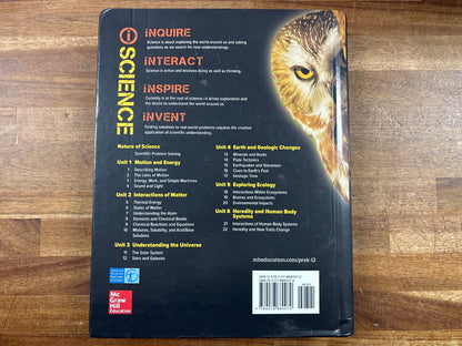 Glencoe Integrated iScience McGraw Hill Student Textbook
