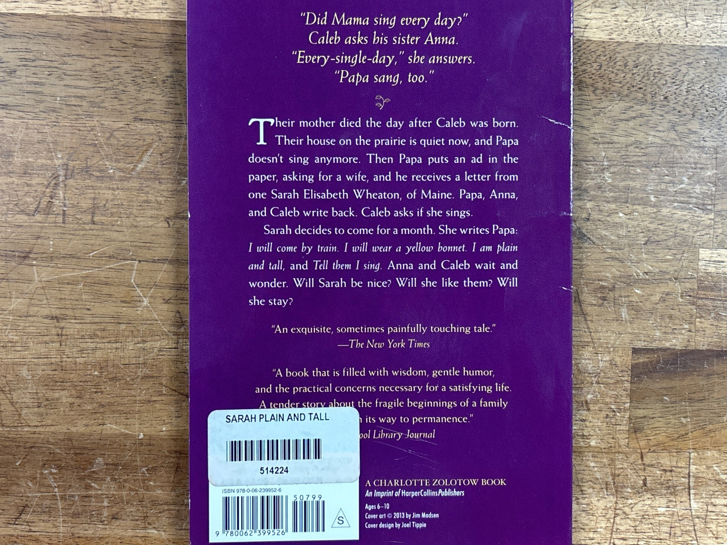 Sarah, Plain and Tall by Patricia MacLachlan 30th Anniv Ed