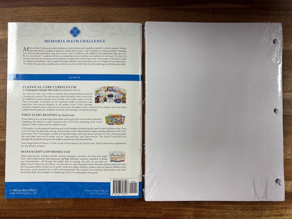 Memoria Press Math Challenge Level a Teacher Key & Drills Set — photo 2 of 2